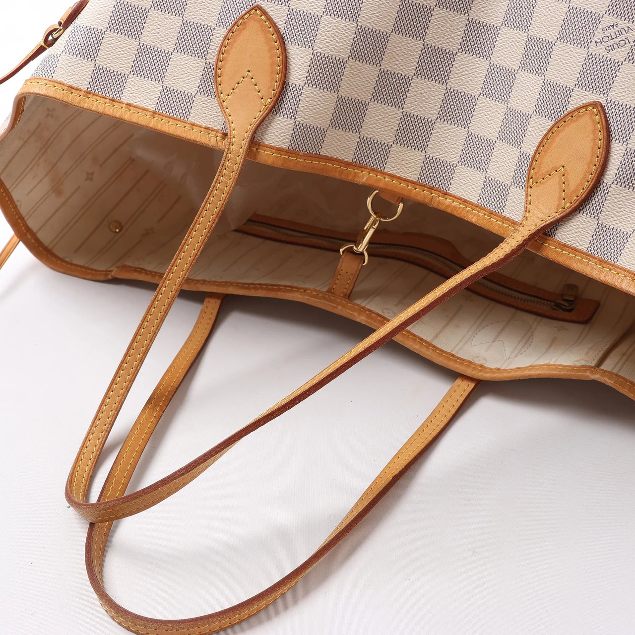 Louis Vuitton Neverfull GM Damier Azur Shoulder Bag in Beige N51108 Beige