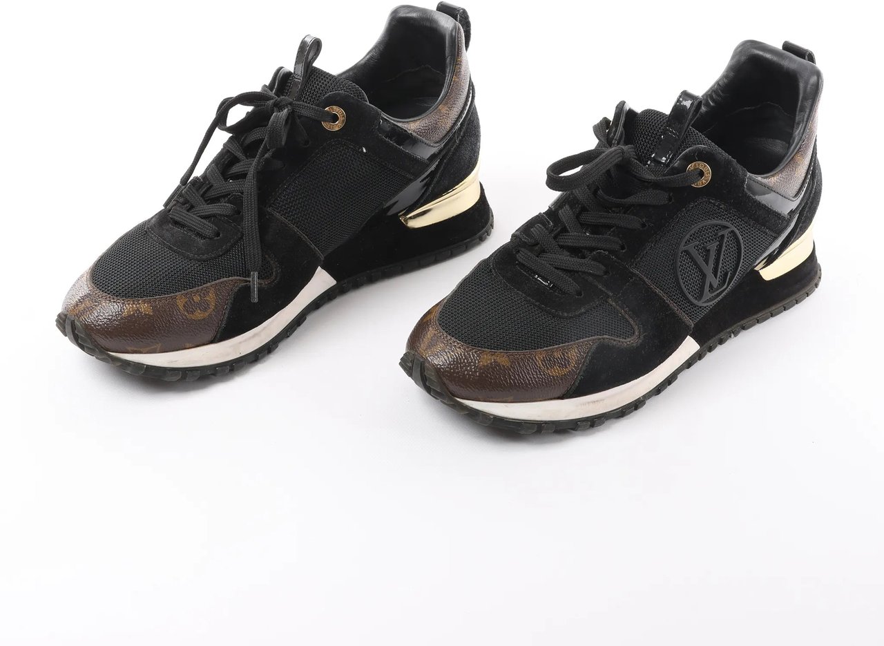 Louis Vuitton Runaway line 21 years Mesh x Leather Sneakers in Black GO0281, Size 39 EU Divers