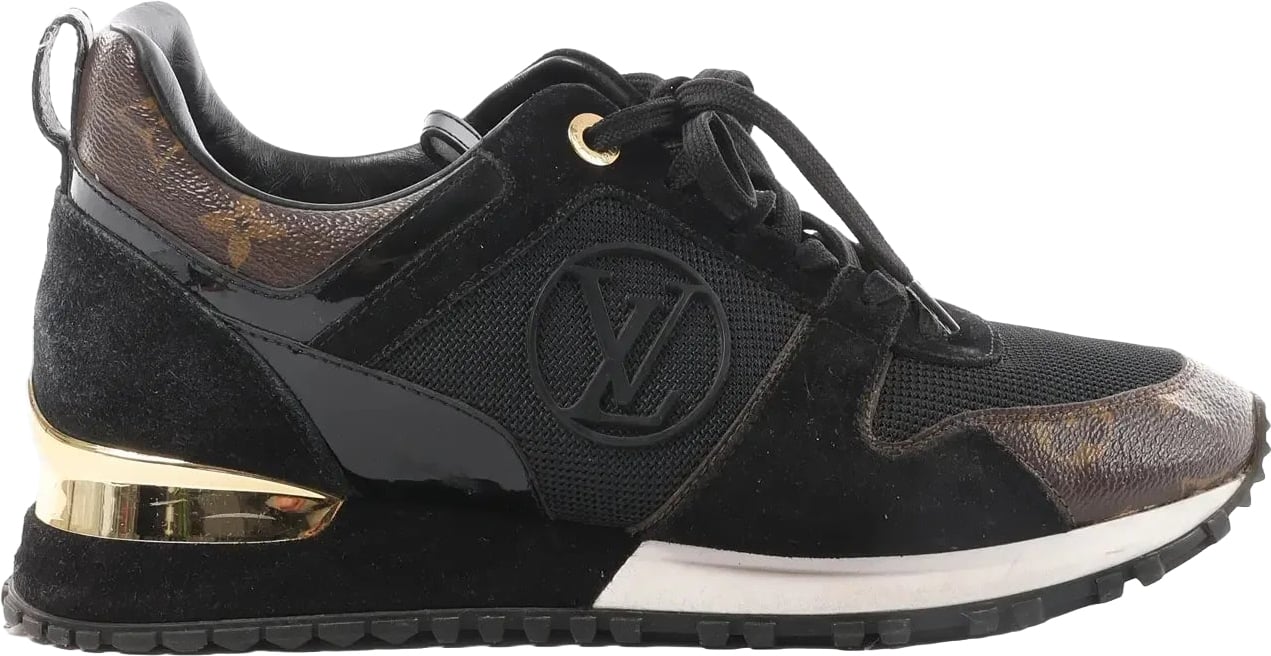 Louis Vuitton Runaway line 21 years Mesh x Leather Sneakers in Black GO0281, Size 39 EU Divers
