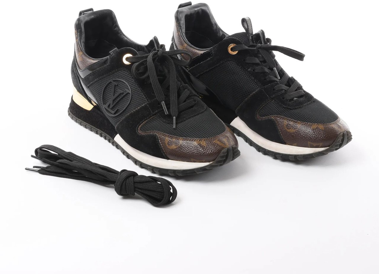 Louis Vuitton Runaway line 21 years Mesh x Leather Sneakers in Black GO0281, Size 39 EU Divers
