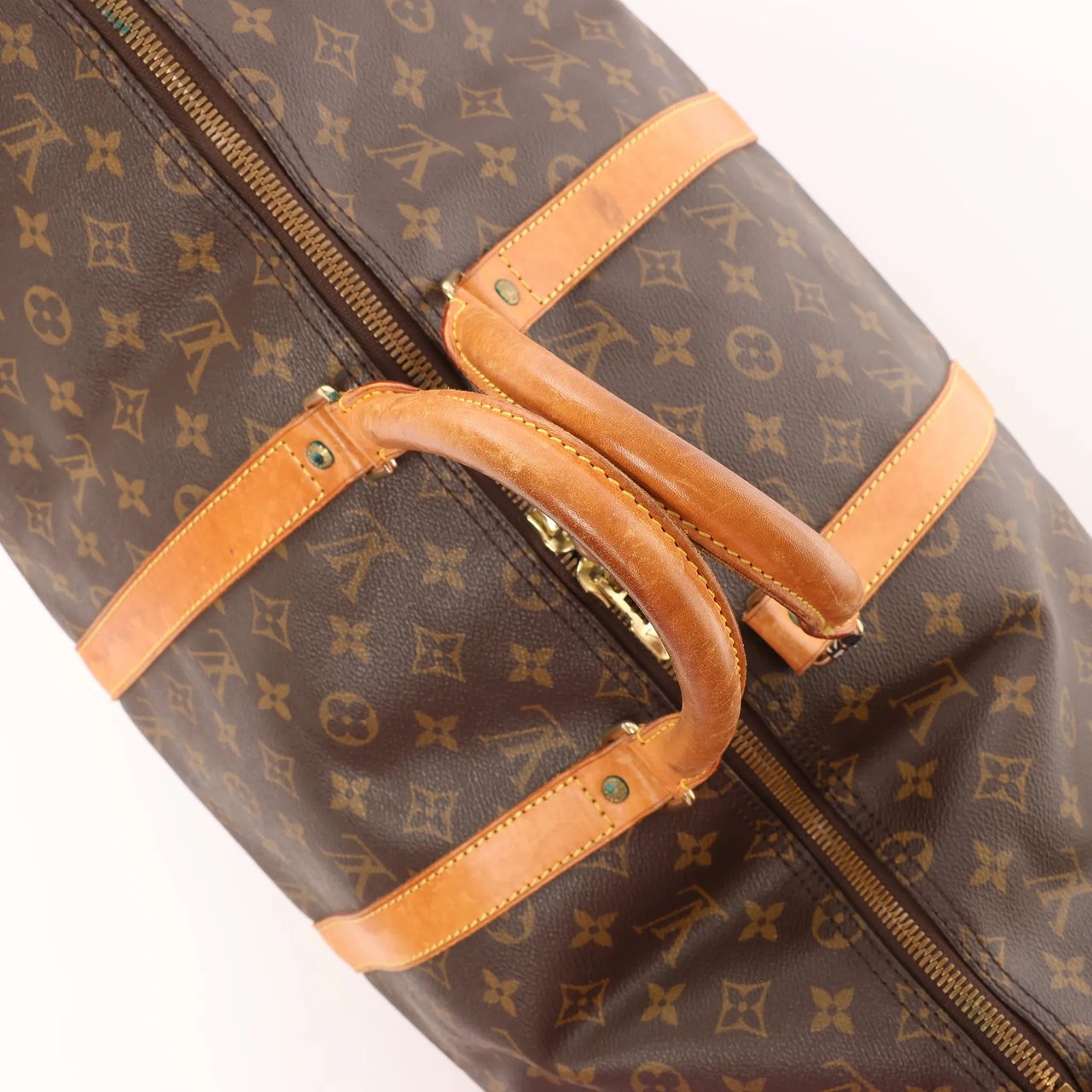 Louis Vuitton Keepall 50 Monogram Canvas Travel Bag in Brown M41426 Bruin