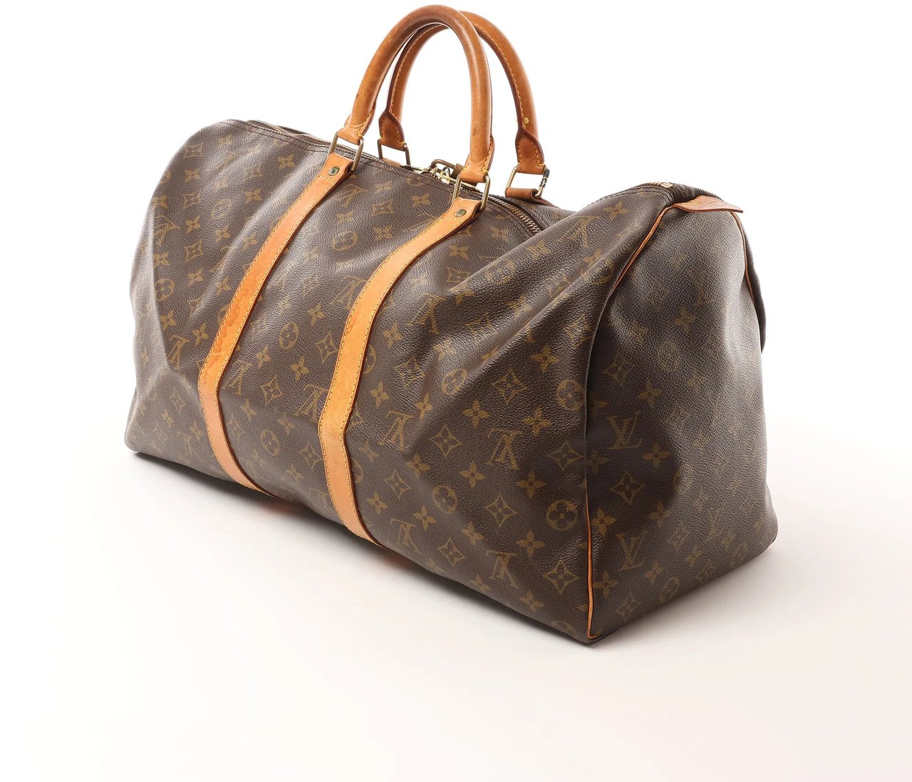 Louis Vuitton Keepall 50 Monogram Canvas Travel Bag in Brown M41426 Bruin