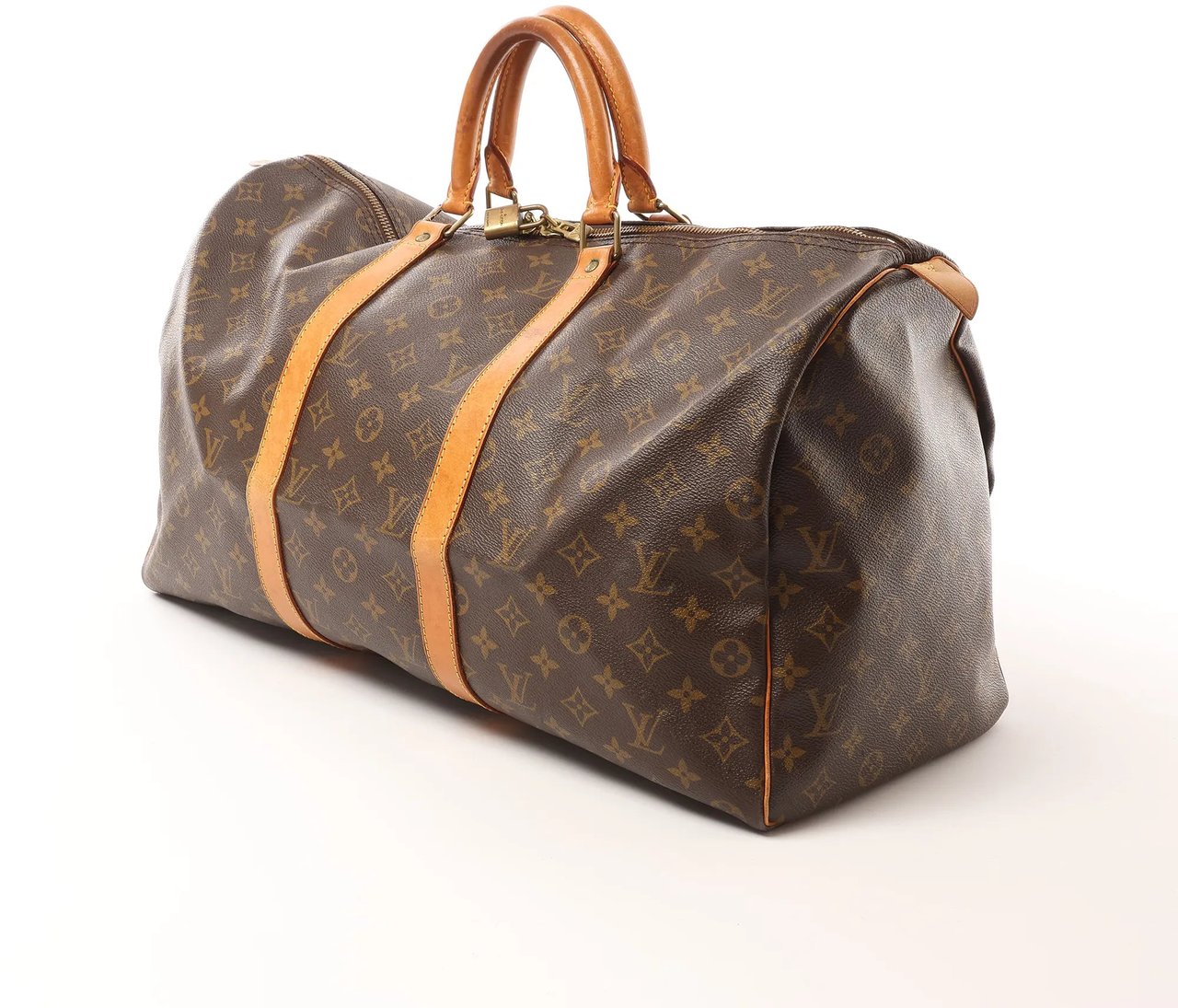 Louis Vuitton Keepall 50 Monogram Canvas Travel Bag in Brown M41426 Bruin