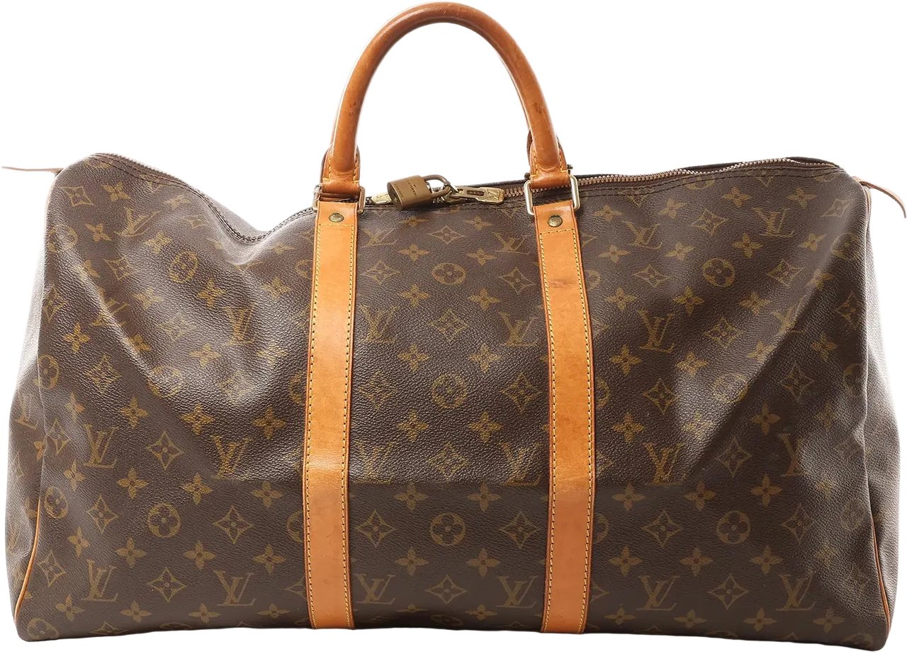 Louis Vuitton Keepall 50 Monogram Canvas Travel Bag in Brown M41426 Bruin