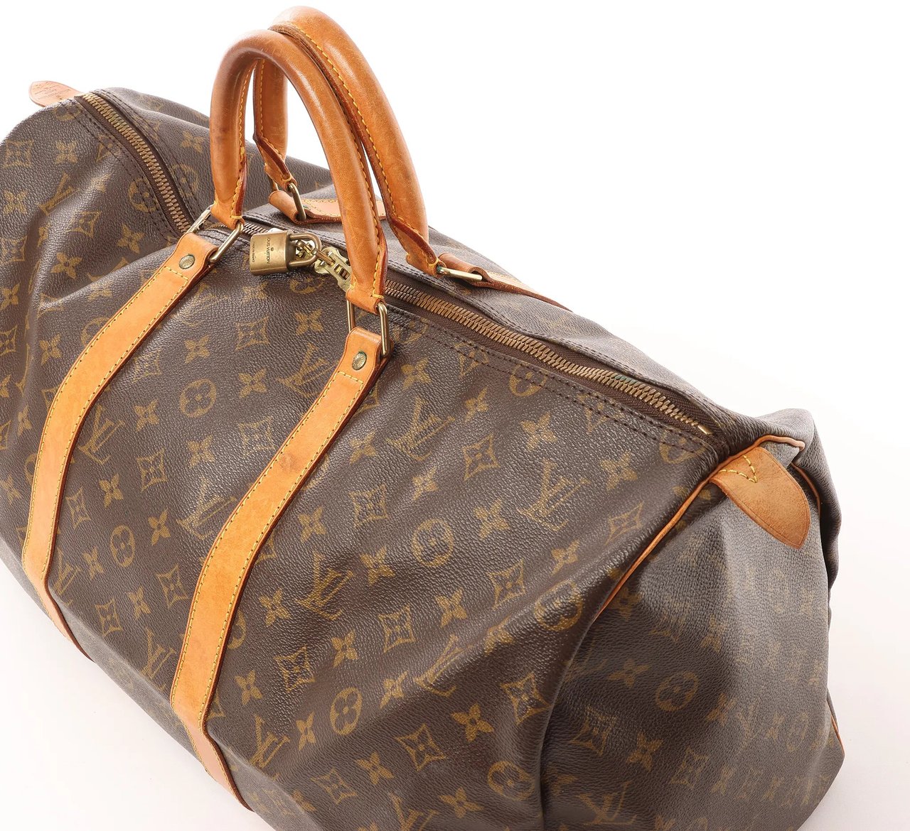Louis Vuitton Keepall 50 Monogram Canvas Travel Bag in Brown M41426 Bruin