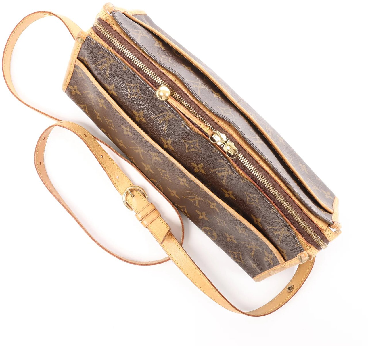 Louis Vuitton Popincourt Long Monogram Crossbody Bag in Brown M40008 Bruin