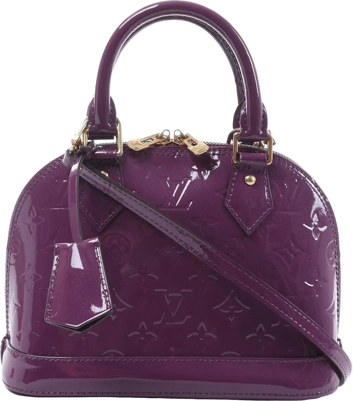 Louis Vuitton Alma BB Monogram Vernis Handbag in Purple Divers