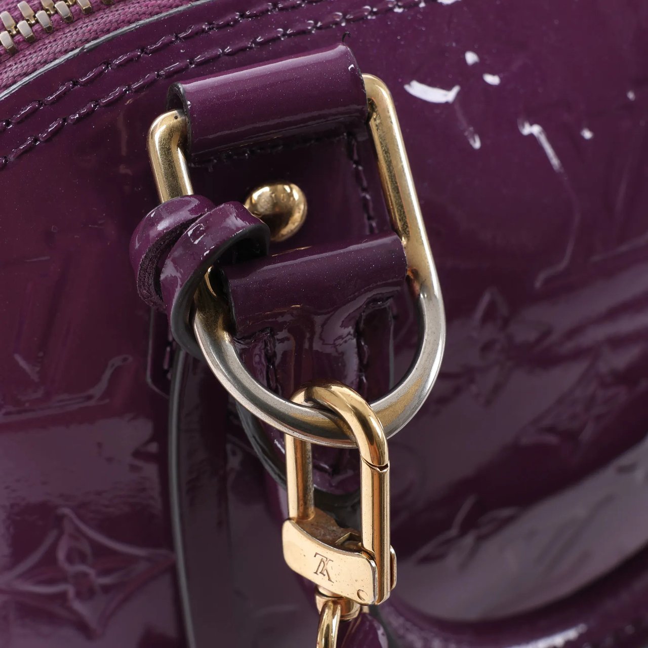 Louis Vuitton Alma BB Monogram Vernis Handbag in Purple Divers