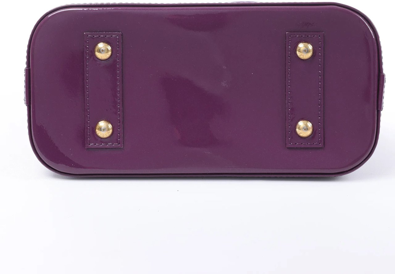 Louis Vuitton Alma BB Monogram Vernis Handbag in Purple Divers