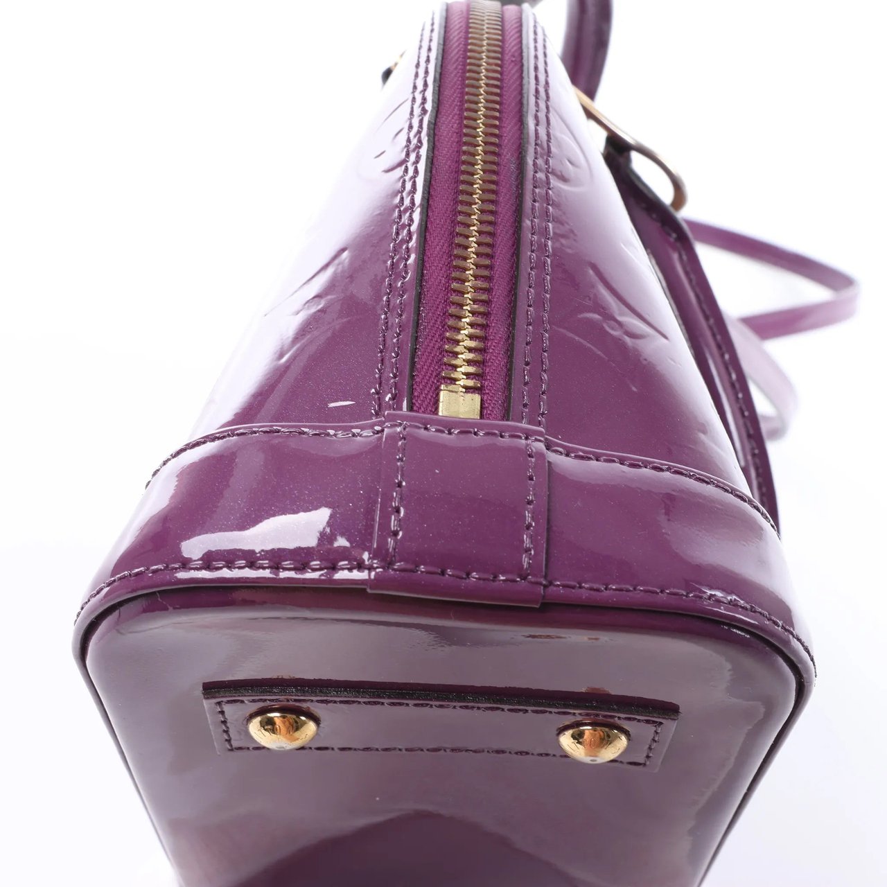 Louis Vuitton Alma BB Monogram Vernis Handbag in Purple Divers
