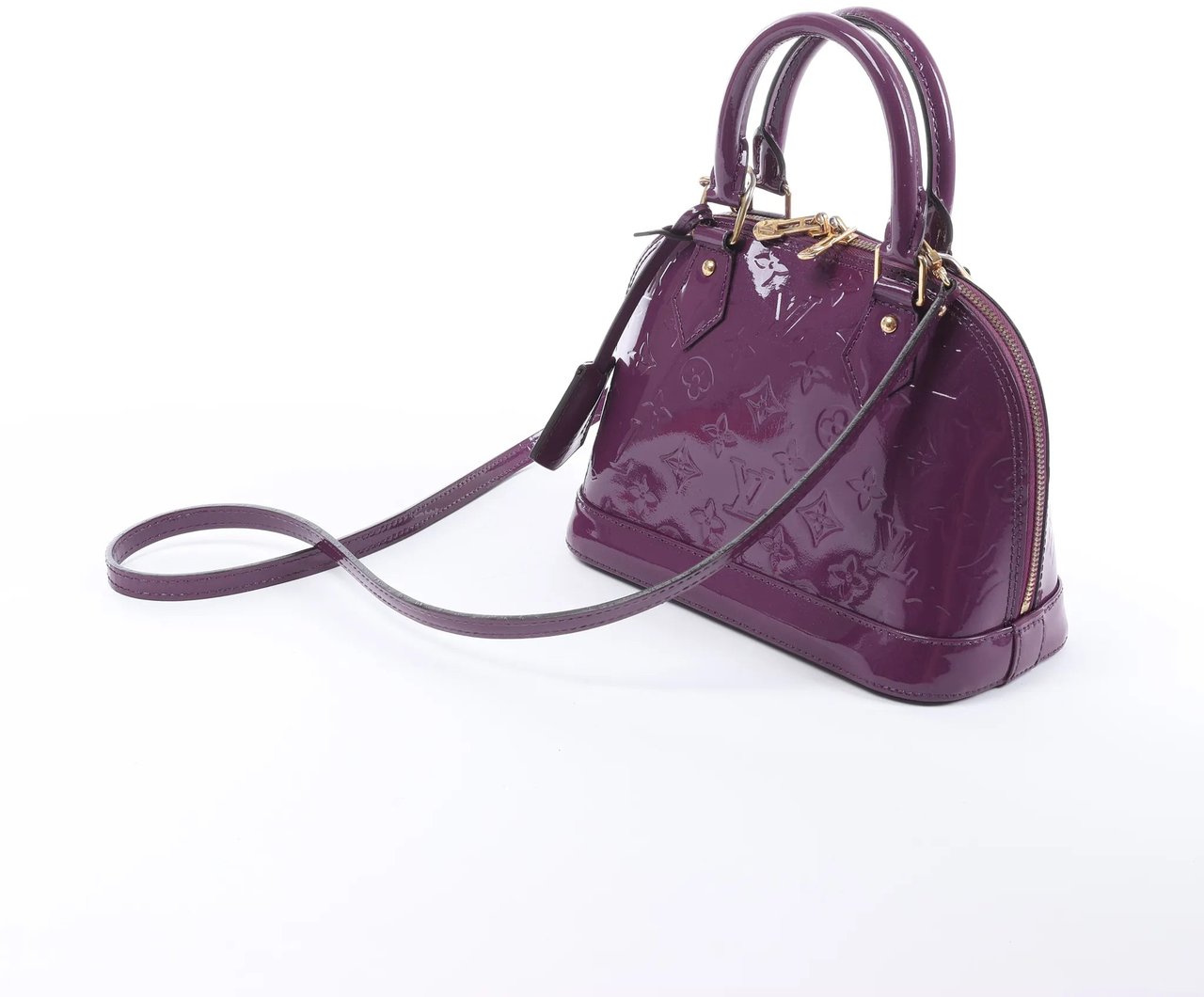 Louis Vuitton Alma BB Monogram Vernis Handbag in Purple Divers