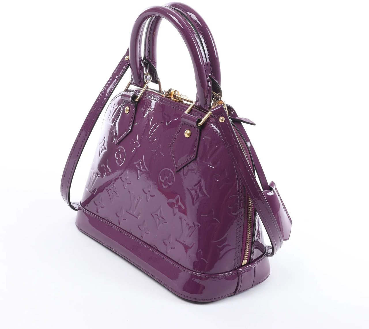 Louis Vuitton Alma BB Monogram Vernis Handbag in Purple Divers