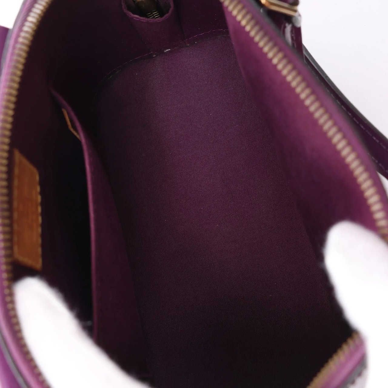 Louis Vuitton Alma BB Monogram Vernis Handbag in Purple Divers