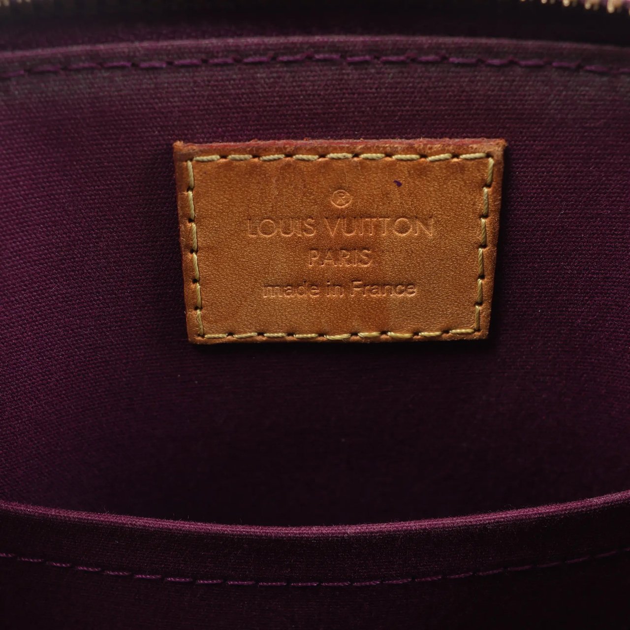 Louis Vuitton Alma BB Monogram Vernis Handbag in Purple Divers