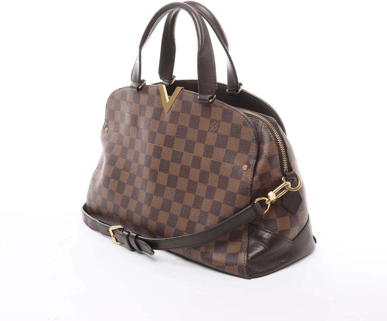 Louis Vuitton Kensington Bowling Damier Ebene 2Way Handbag in Brown N41505 Bruin