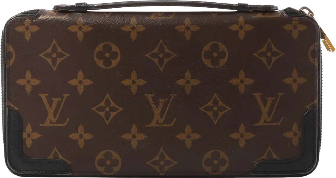 Louis Vuitton Macassar Daily Organizer Monogram Wallet Brown x Black M60679 Bruin