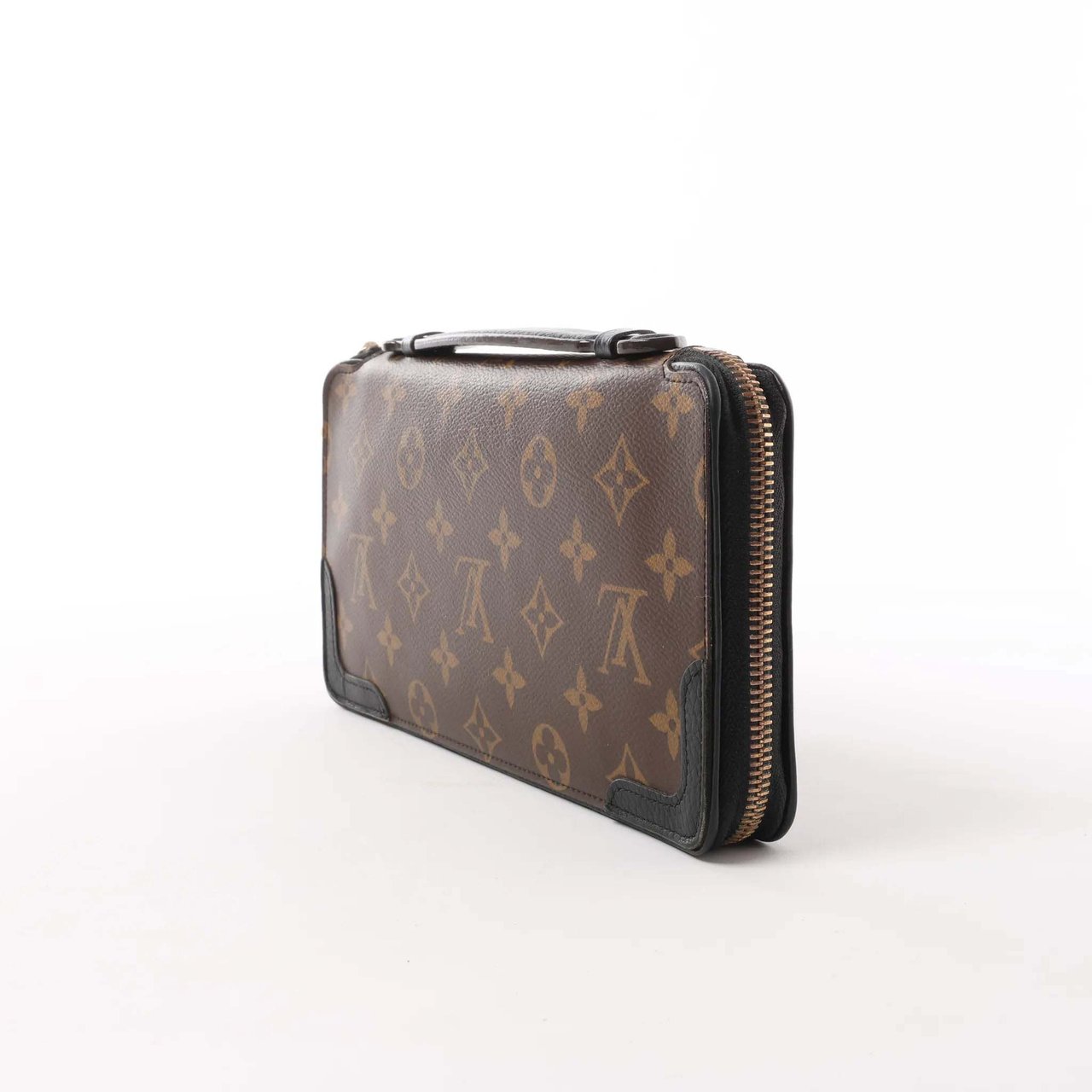 Louis Vuitton Macassar Daily Organizer Monogram Wallet Brown x Black M60679 Bruin
