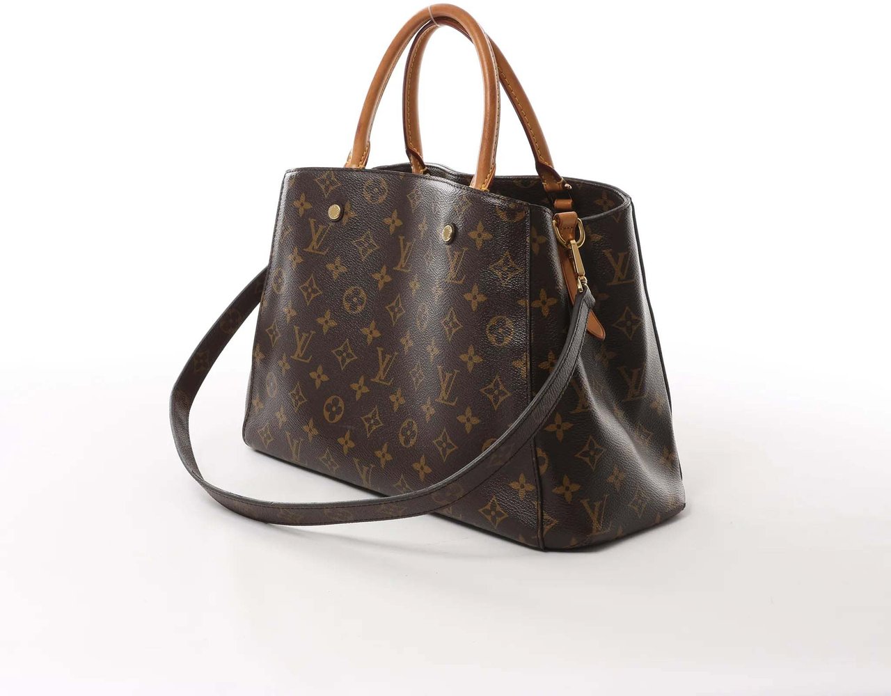 Louis Vuitton Montaigne MM Monogram Canvas 2Way Handbag in Brown M41056 Bruin
