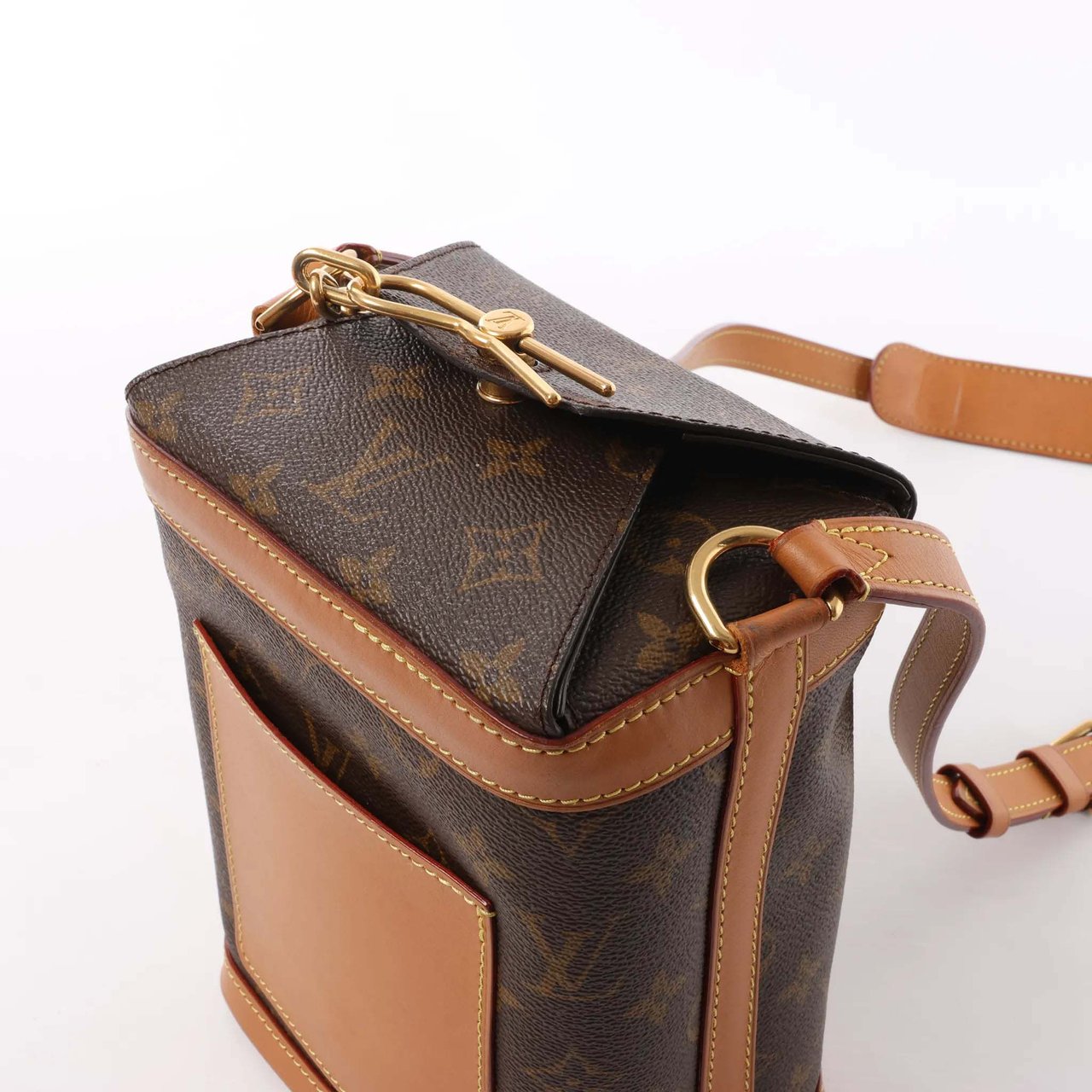 Louis Vuitton Milk Box Monogram Canvas Crossbody Bag in Brown M44877 Bruin