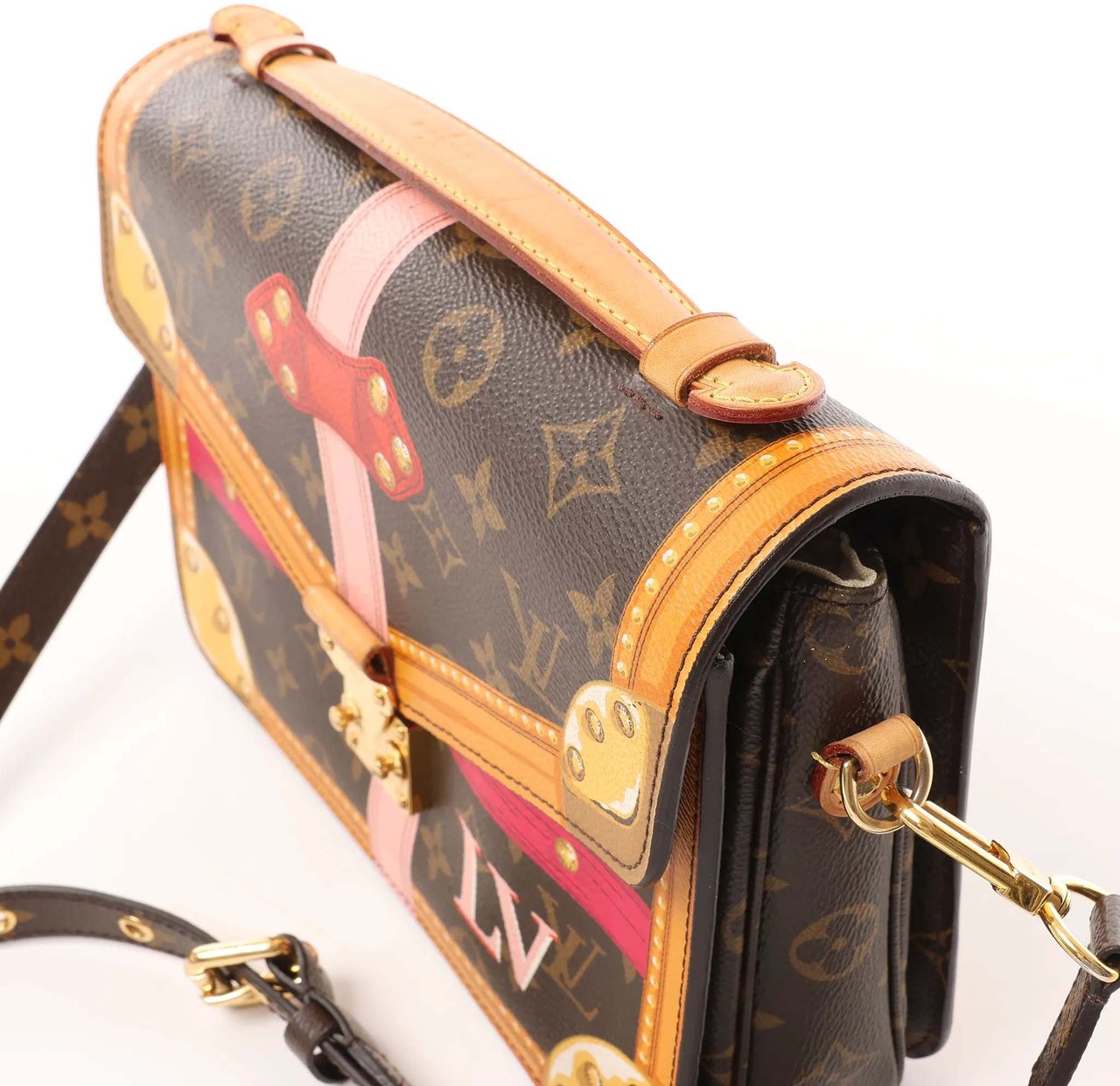 Louis Vuitton Metis Summer Trunk Pochette Monogram Crossbody Bag in Brown M43628 Bruin