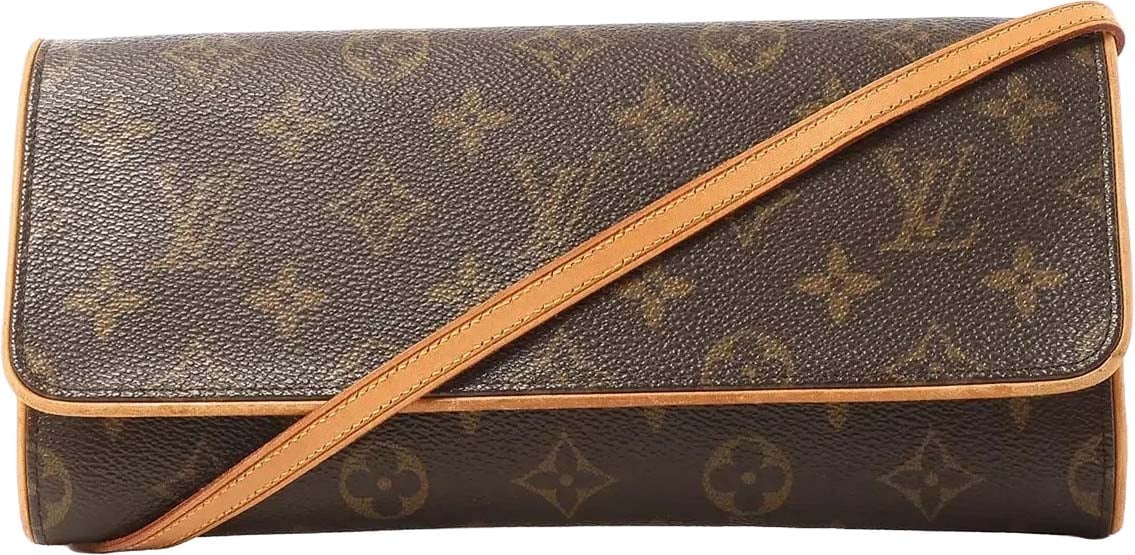 Louis Vuitton Pochette Twin GM Monogram Canvas Crossbody Bag in Brown M51852 Bruin