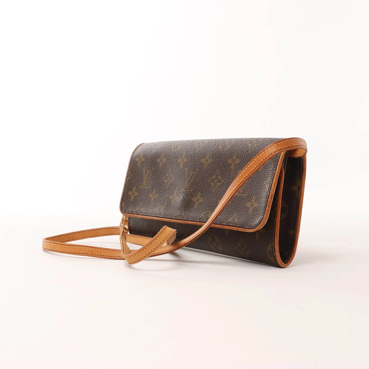 Louis Vuitton Pochette Twin GM Monogram Canvas Crossbody Bag in Brown M51852 Bruin