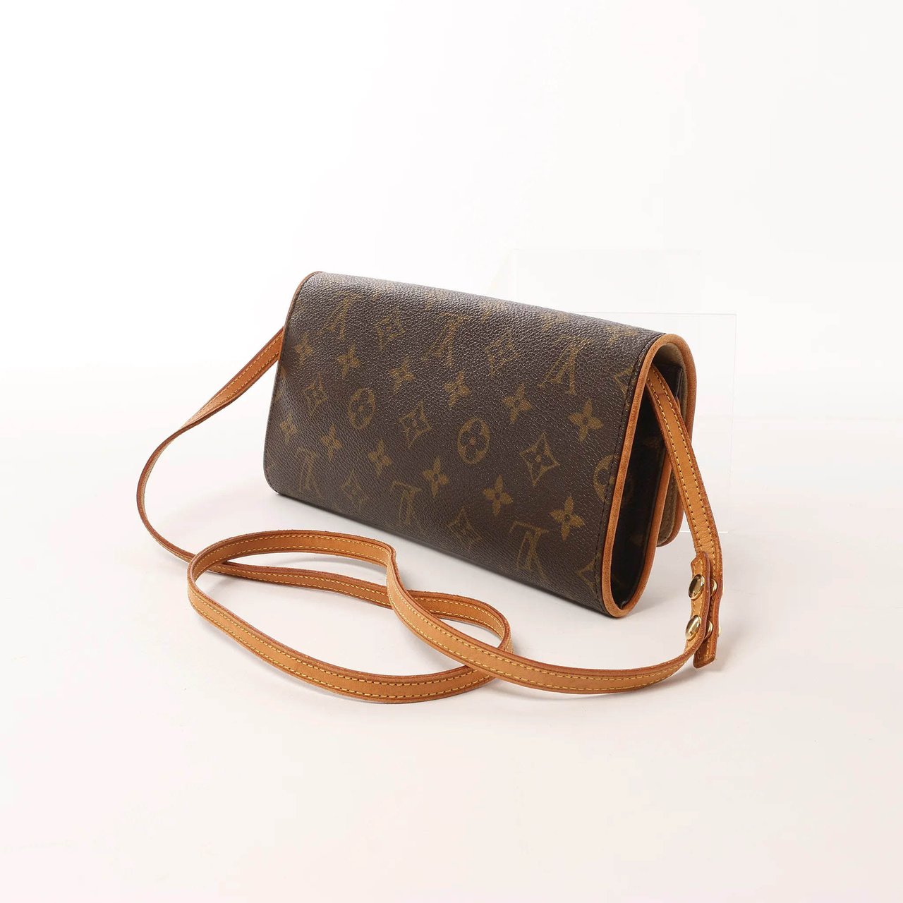 Louis Vuitton Pochette Twin GM Monogram Canvas Crossbody Bag in Brown M51852 Bruin