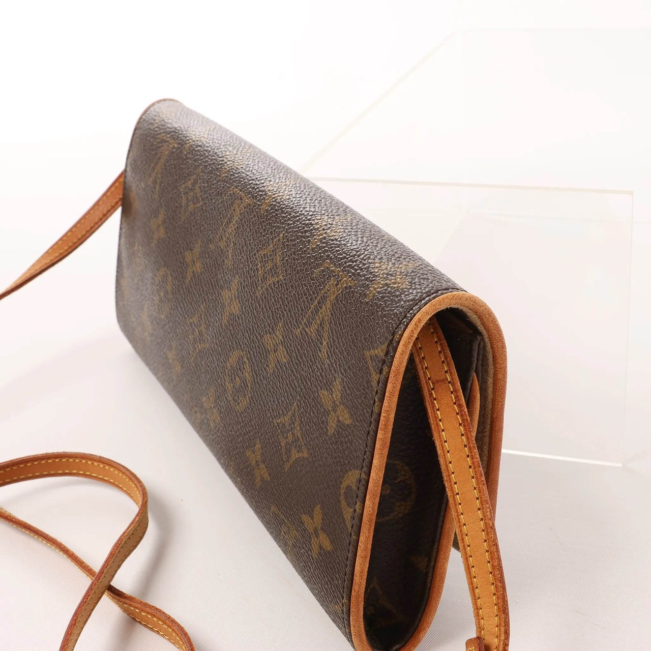 Louis Vuitton Pochette Twin GM Monogram Canvas Crossbody Bag in Brown M51852 Bruin