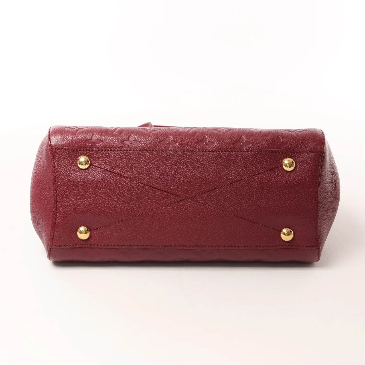 Louis Vuitton Montaigne MM Monogram Empreinte 2Way Handbag in Burgundy M43258 Maroon