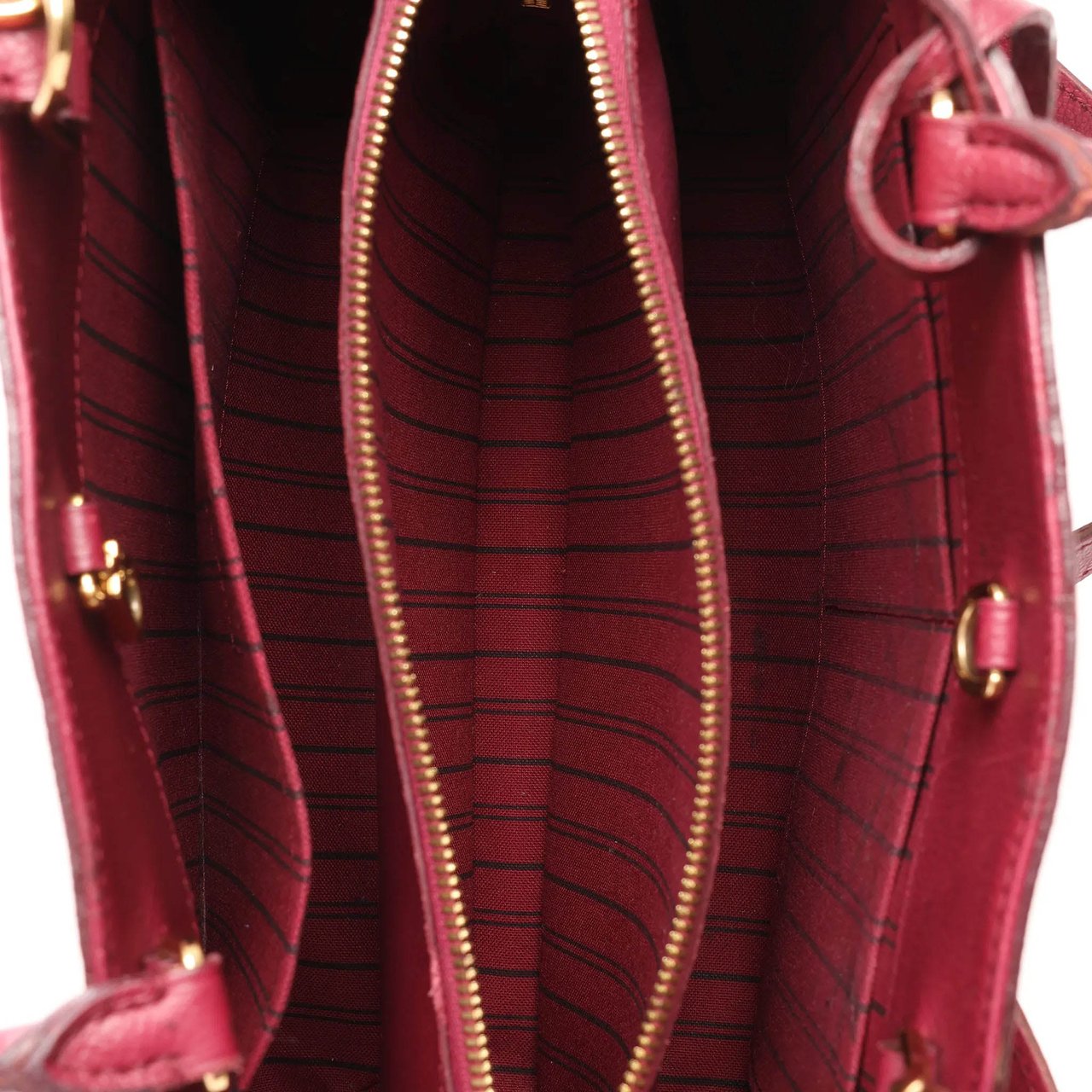 Louis Vuitton Montaigne MM Monogram Empreinte 2Way Handbag in Burgundy M43258 Maroon