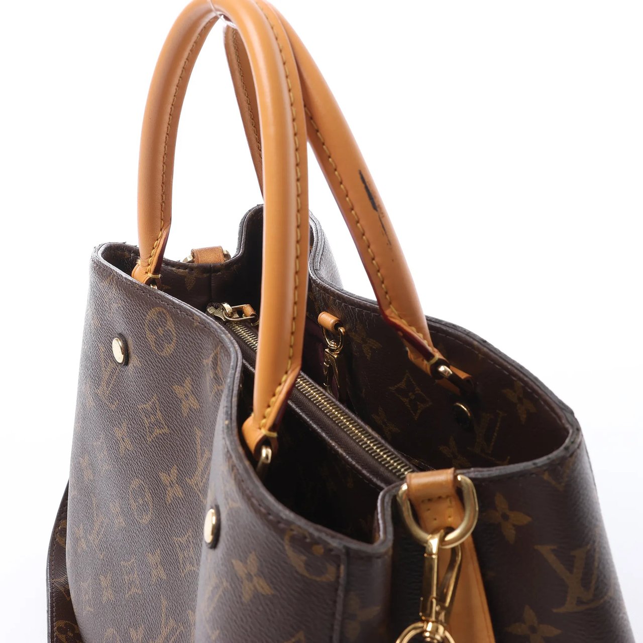 Louis Vuitton Montaigne MM Monogram Canvas 2Way Handbag in Brown M41056 Bruin