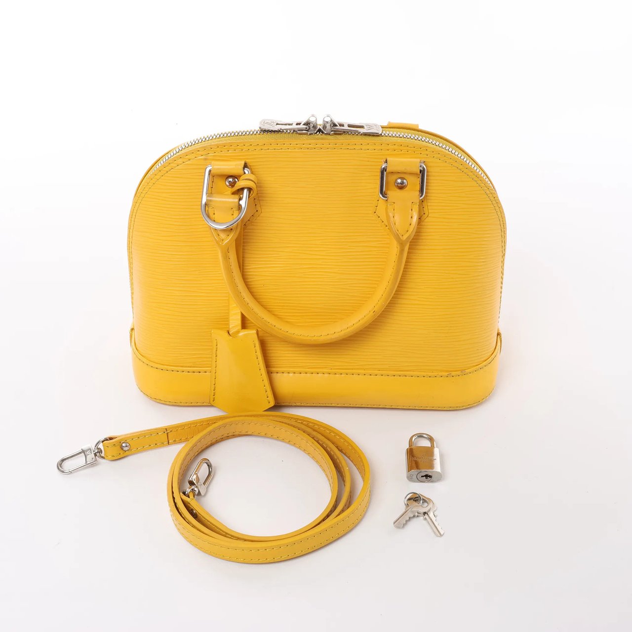 Louis Vuitton Alma BB Epi Leather 2Way Handbag in Yellow M40866 Geel