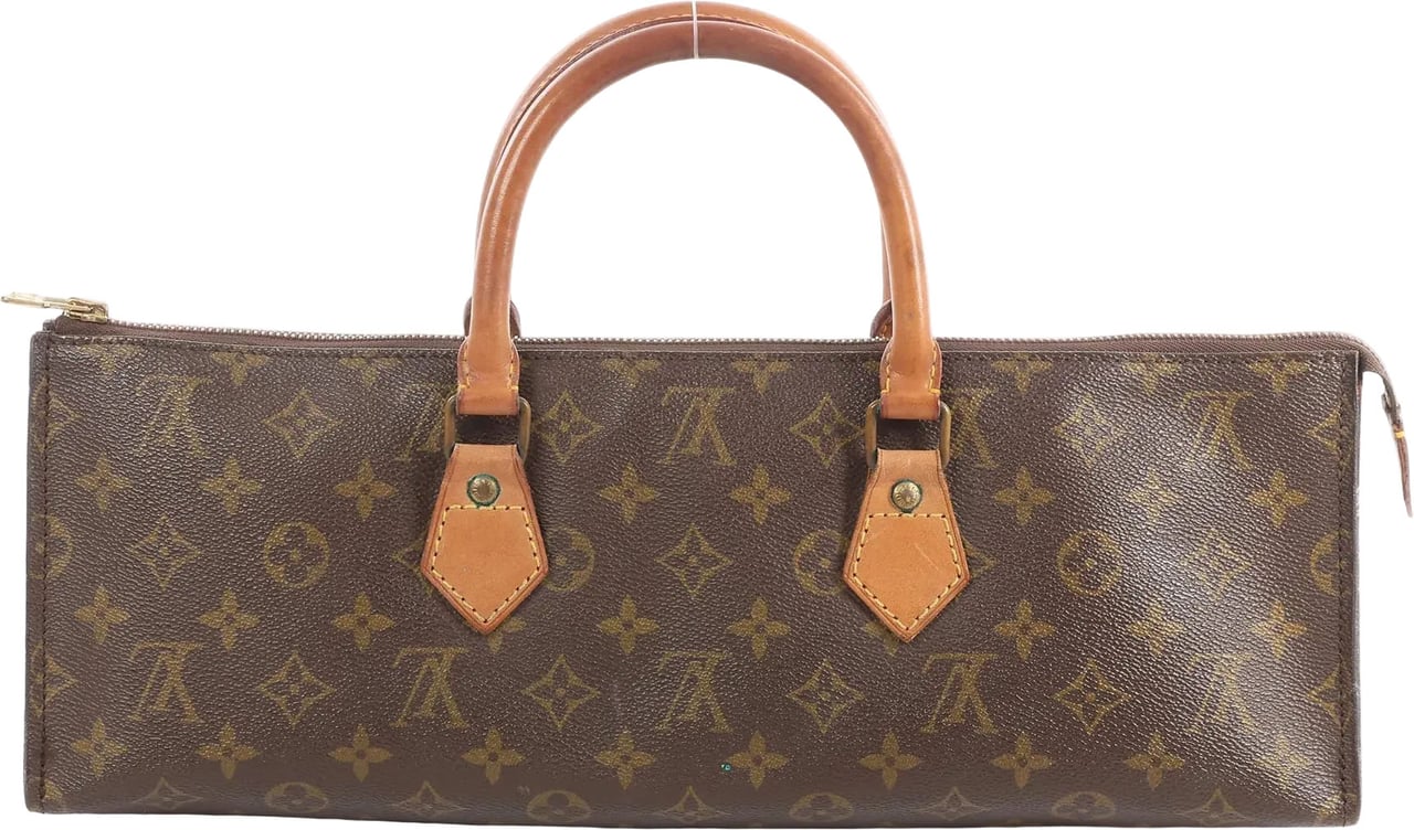 Louis Vuitton Sac Triangle Monogram Canvas Handbag in Brown M51360 Bruin