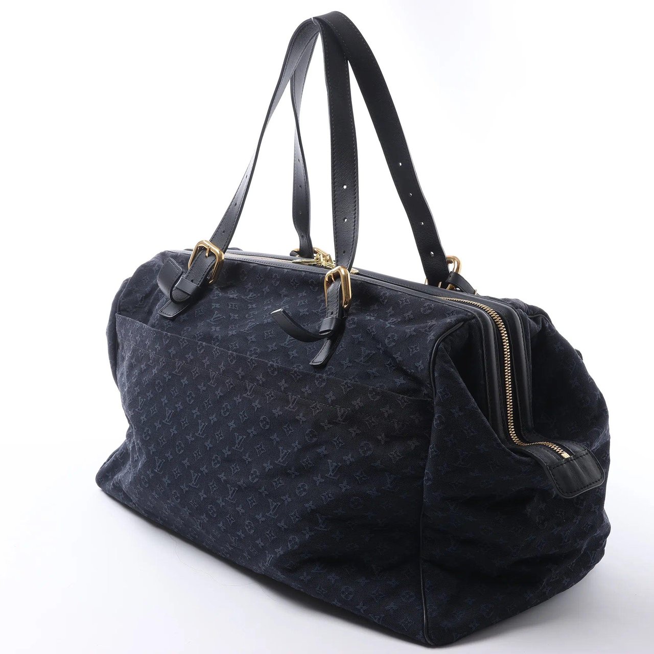 Louis Vuitton Claudine Mini Lin Monogram Shoulder Bag in Navy Blue M42321 Blauw
