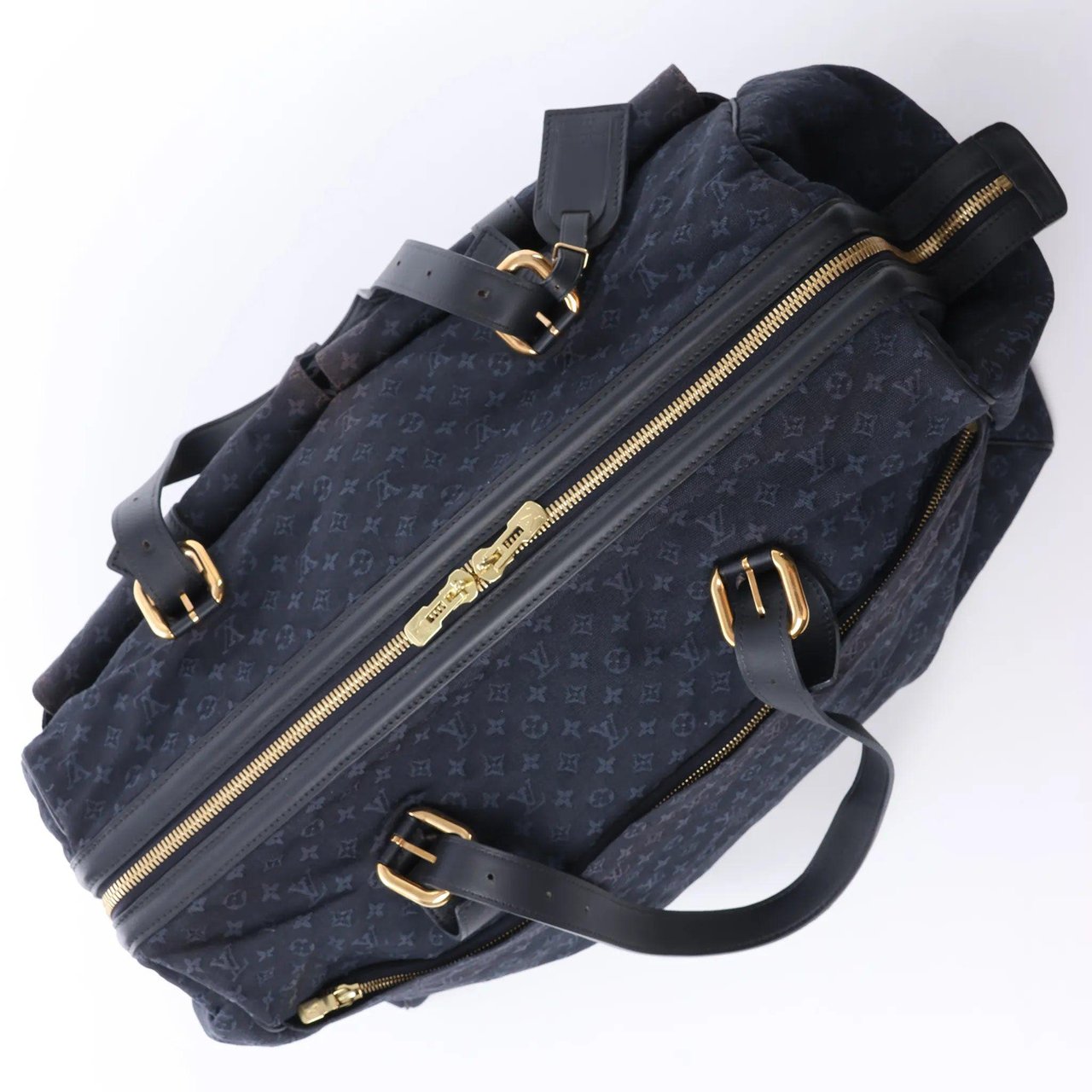 Louis Vuitton Claudine Mini Lin Monogram Shoulder Bag in Navy Blue M42321 Blauw