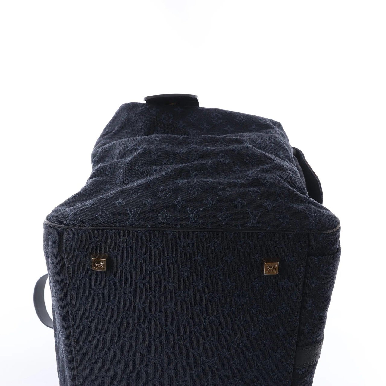 Louis Vuitton Claudine Mini Lin Monogram Shoulder Bag in Navy Blue M42321 Blauw