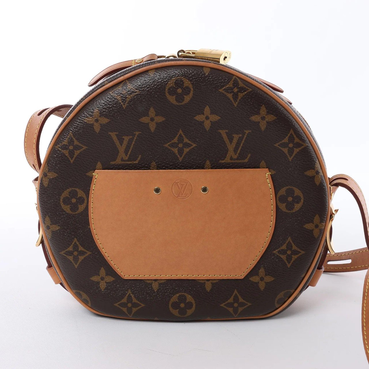 Louis Vuitton Boite Chapeau Souple MM Monogram Leather Crossbody Bag in Brown M52294 Bruin