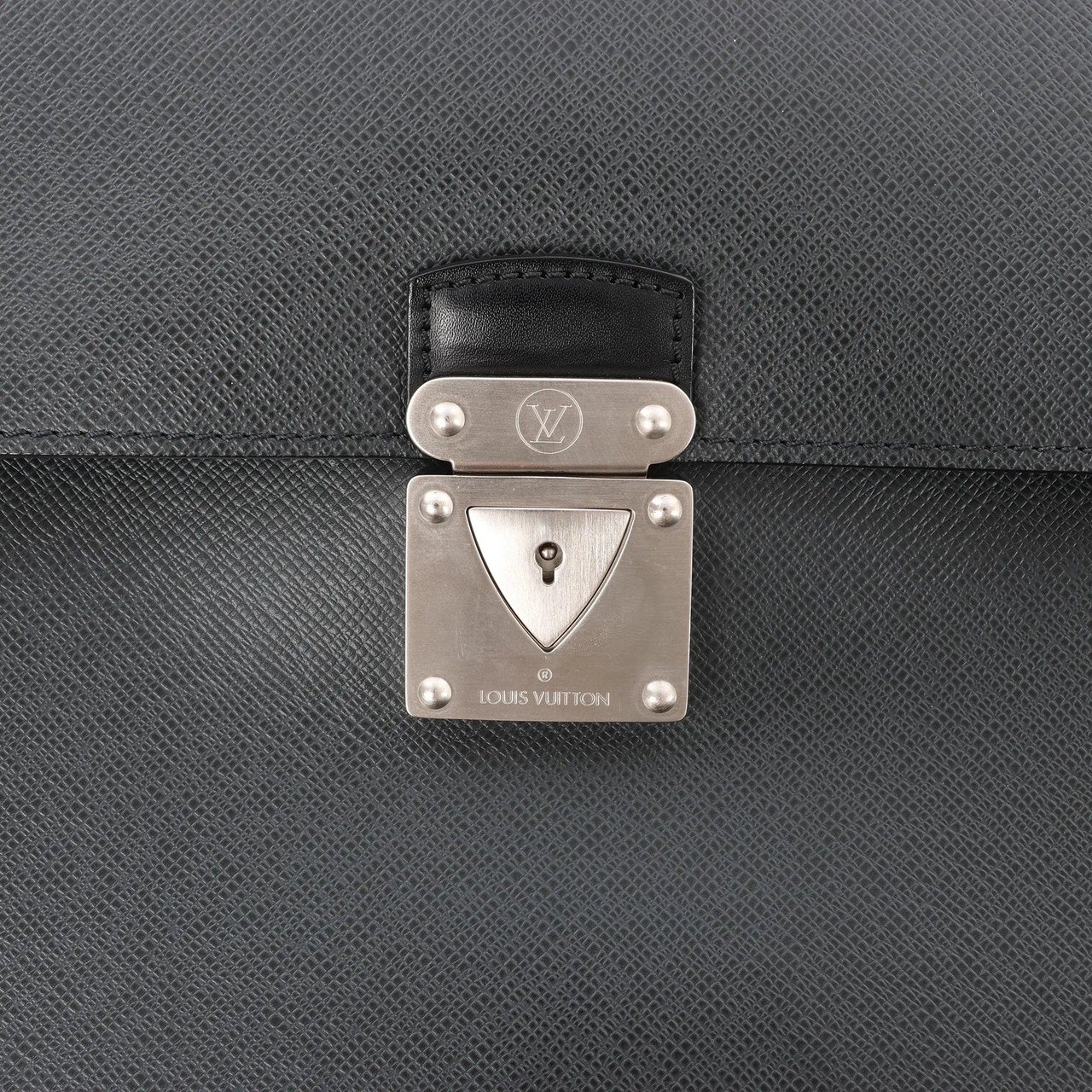 Louis Vuitton Robusto Taige Leather Briefcase in Black Zwart