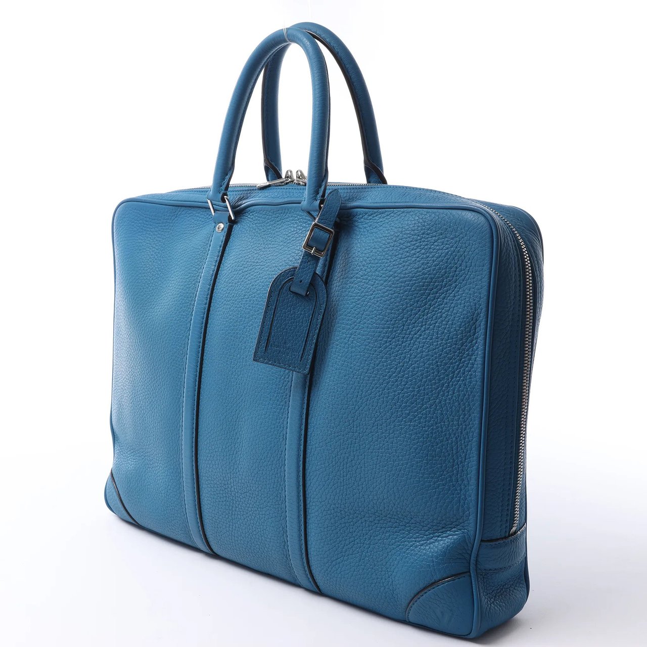 Louis Vuitton Porte Documents Voyages Cuir Taurillon Handbag in Blue M56000 Blauw