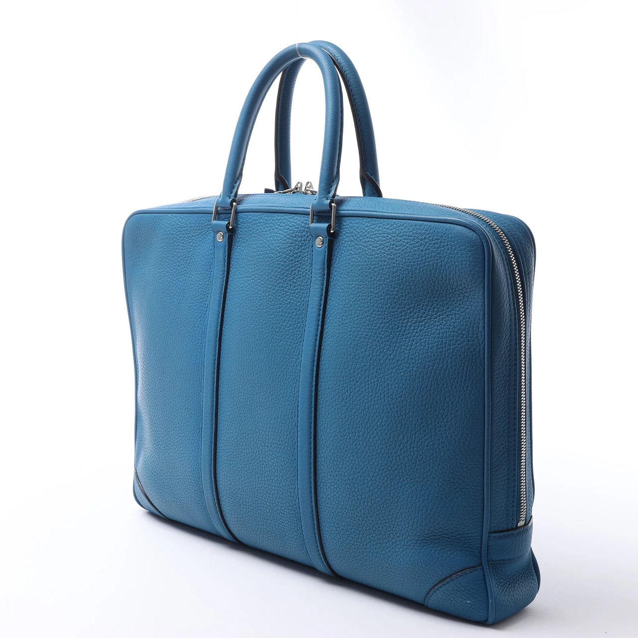 Louis Vuitton Porte Documents Voyages Cuir Taurillon Handbag in Blue M56000 Blauw