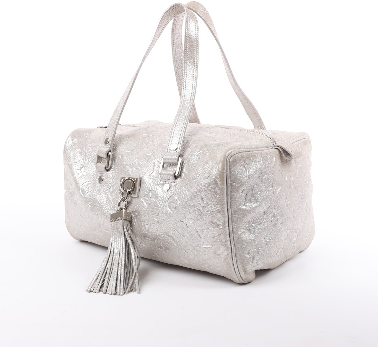 Louis Vuitton Comete Limited Edition Monogram Shoulder Bag in Shimmer Silver Zilver