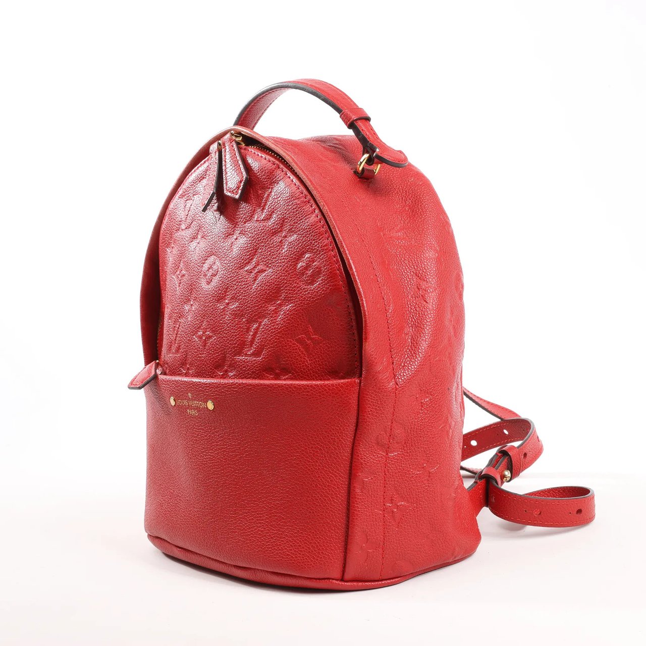 Louis Vuitton Sorbonne Monogram Empreinte Backpack in Red M44015 Rood