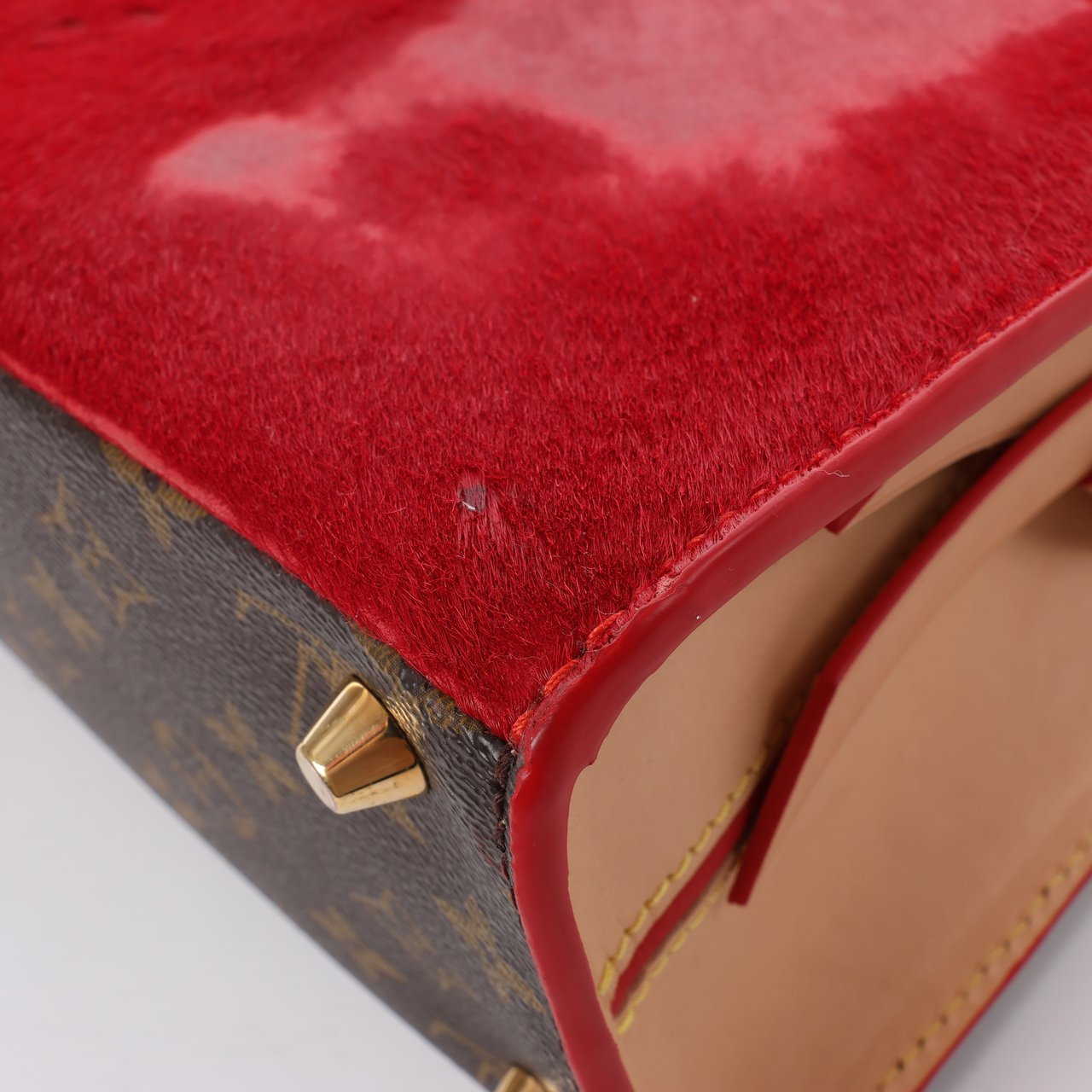 Louis Vuitton x Christian Louboutin Monogram Iconoclast Handbag in Brown x Red M41234 Divers