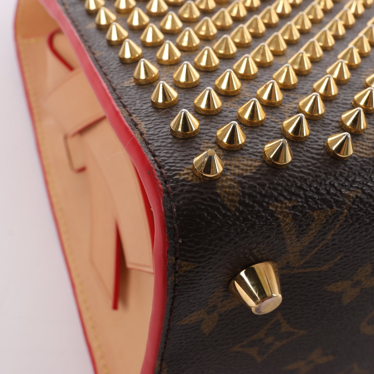 Louis Vuitton x Christian Louboutin Monogram Iconoclast Handbag in Brown x Red M41234 Divers