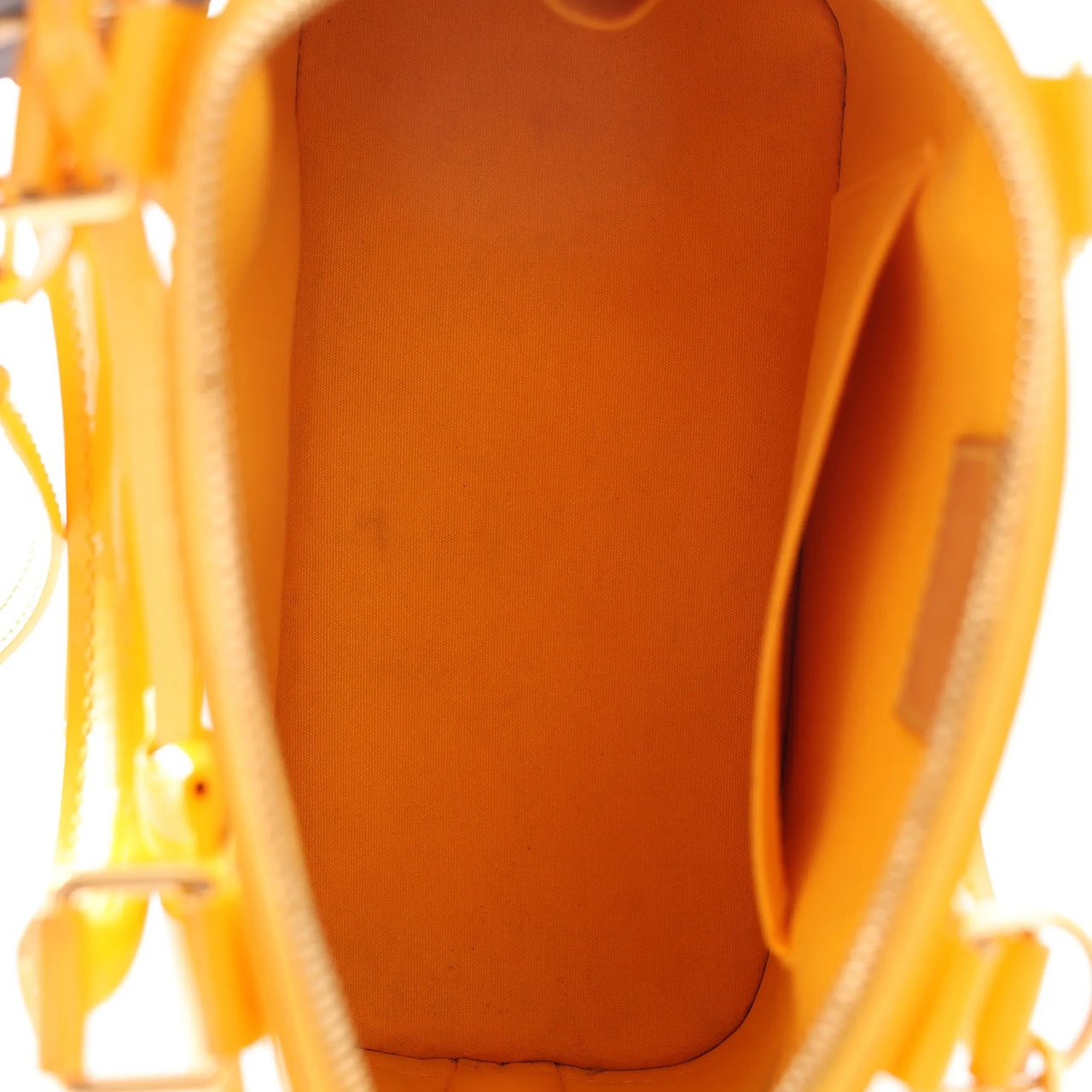 Louis Vuitton Alma BB Monogram Vernis 2Way Handbag in Yellow M91697 Geel