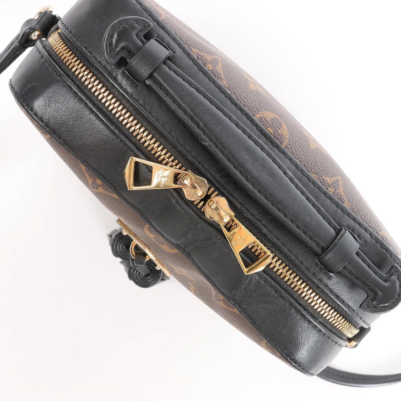 Louis Vuitton Saintonge Monogram Canvas Crossbody Bag in Brown x Black M43555 Bruin