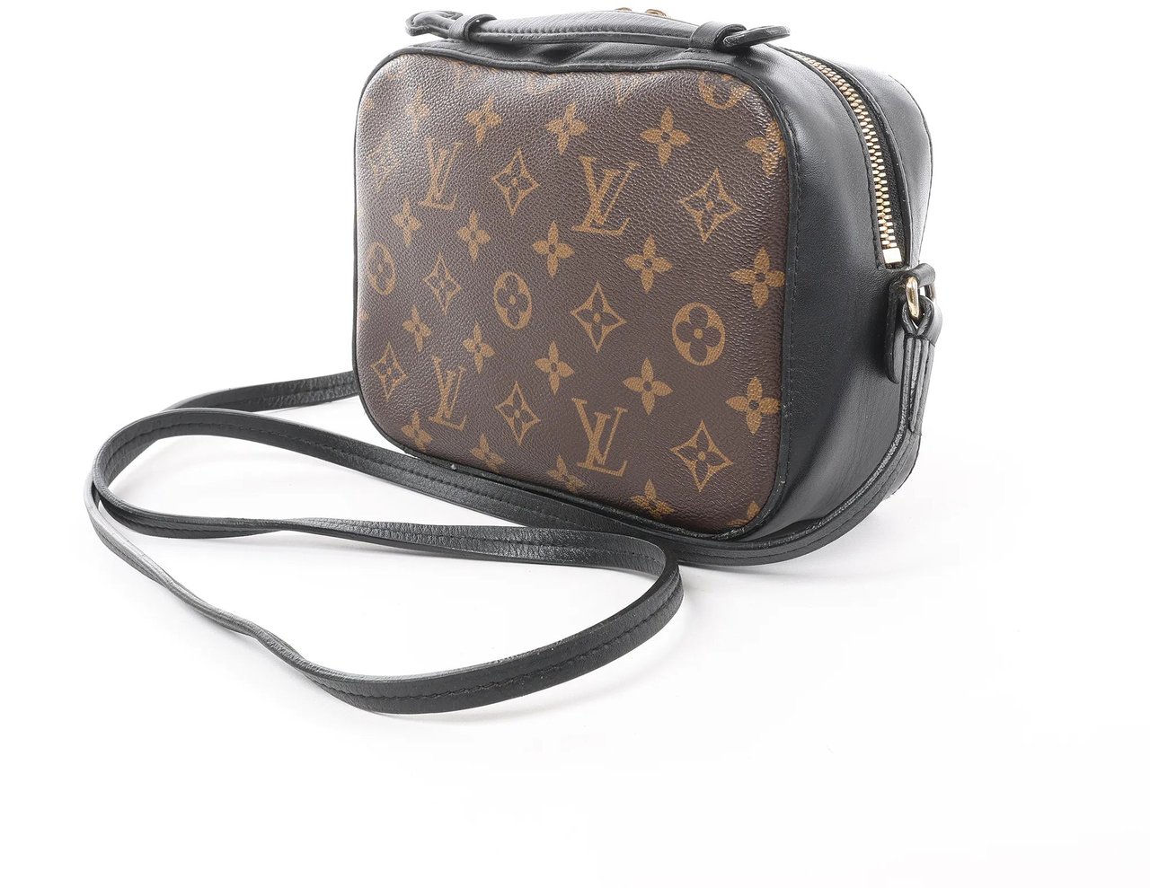 Louis Vuitton Saintonge Monogram Canvas Crossbody Bag in Brown x Black M43555 Bruin