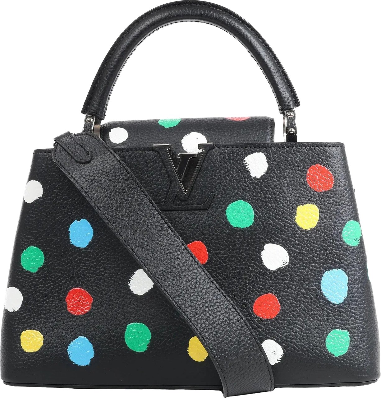 Louis Vuitton x Taurillon Capucines MM 2Way Handbag in Black M21663 Zwart