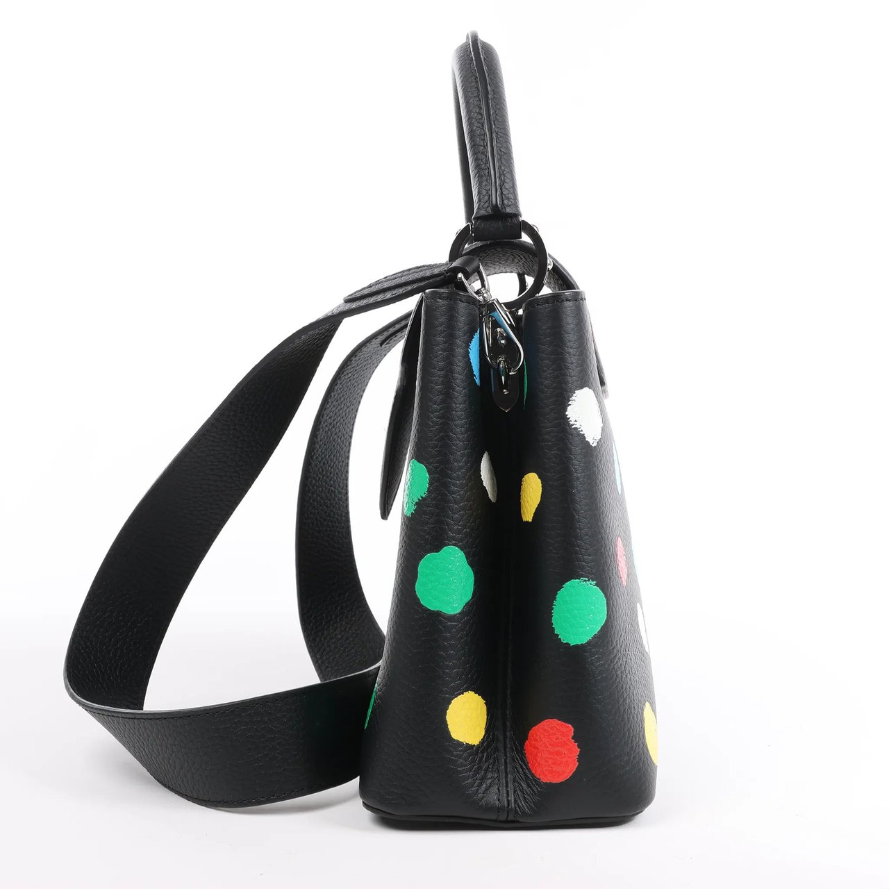 Louis Vuitton x Taurillon Capucines MM 2Way Handbag in Black M21663 Zwart