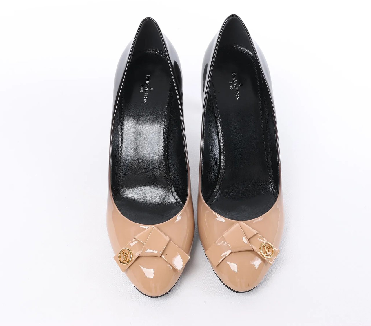 Louis Vuitton 16 years Patent Leather Heels in Black x Beige NL0186, Size EU 40 Divers
